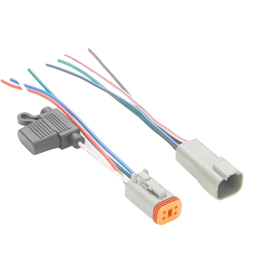DT 6-Pin auf DT 6-Pin Sensor-Aktor-Kabelstecker Dt04-4p Dt06-4s mit 10 cm rundem schwarzem Kabel