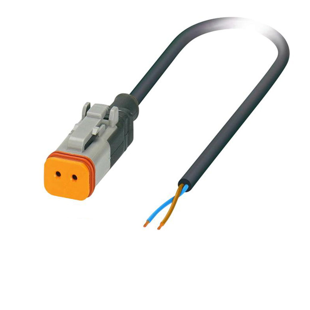 DT 4-Pin auf DT 4-Pin DT Dt06-2s IP67 geformtes Kabel mit 30 cm rundem schwarzem Kabel