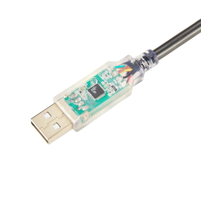 Cavo convertitore di livello TTL da USB a seriale con cavo nero rotondo da 30 cm