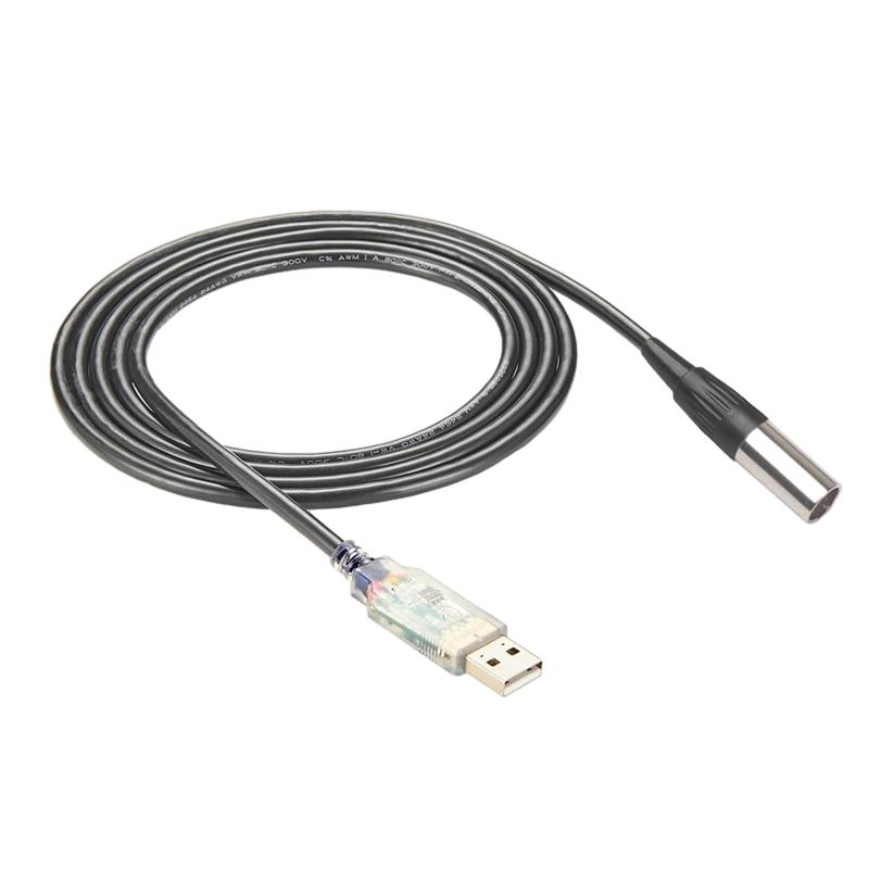 Cavo Mini XLR da 3 pin a USB 2.0 Mini XLR RS485 con cavo nero rotondo da 30 cm