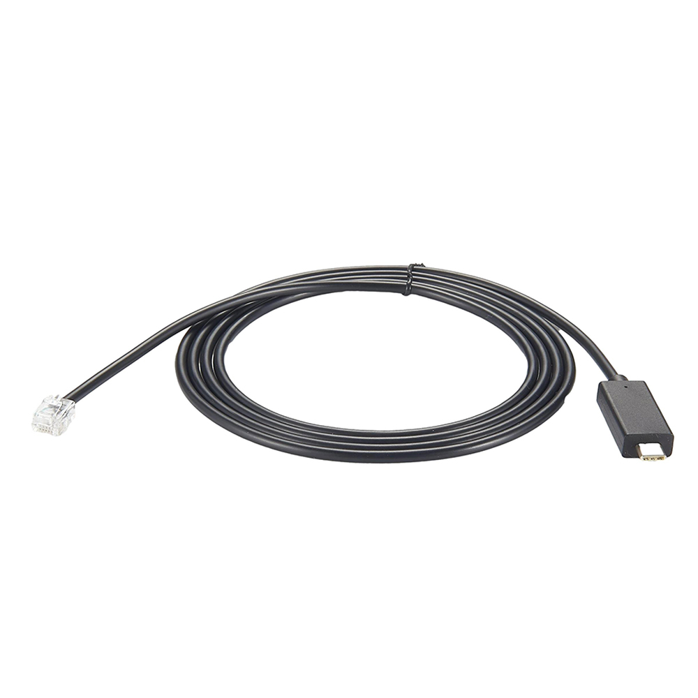 Cavo seriale USB 3.1 C a RJ12 con cavo nero rotondo da 30 cm