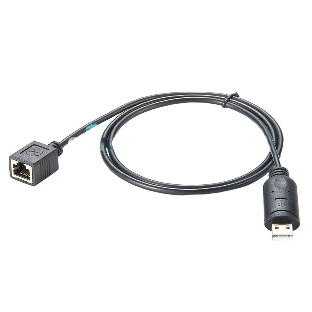 Cavo per contatore di energia MoDBus da USB 2.0 a RJ45 con cavo nero rotondo da 30 cm
