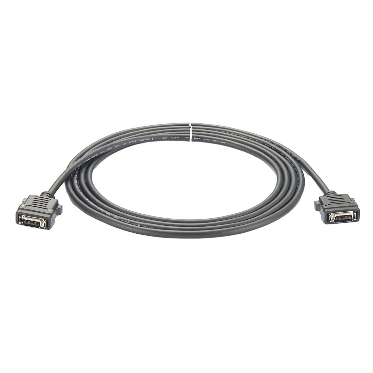 SCSI 20-Pin'den SCSI 20-Pin'e SCSI Mdr 20 Pin Servo Kablo, 200cm Yuvarlak Siyah Kablo ile