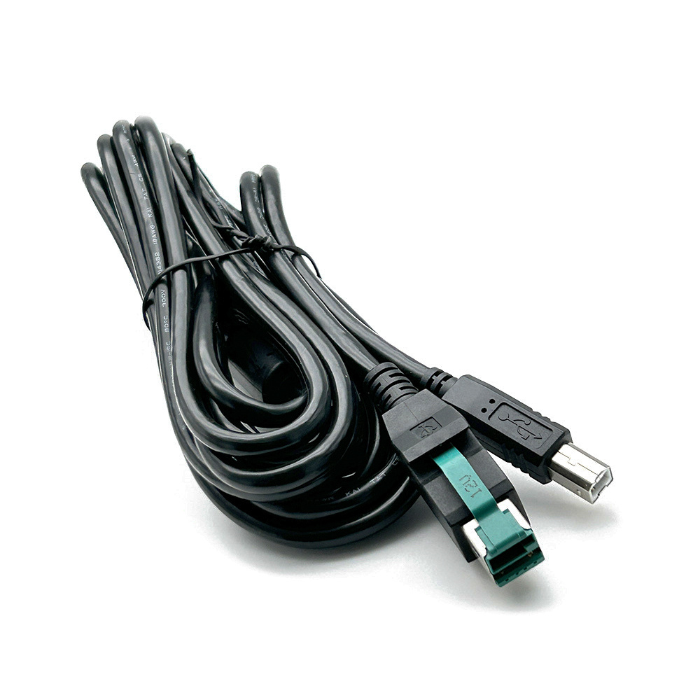 适用于打印机的 USB 12V 转 USB B 公头供电电缆 4m