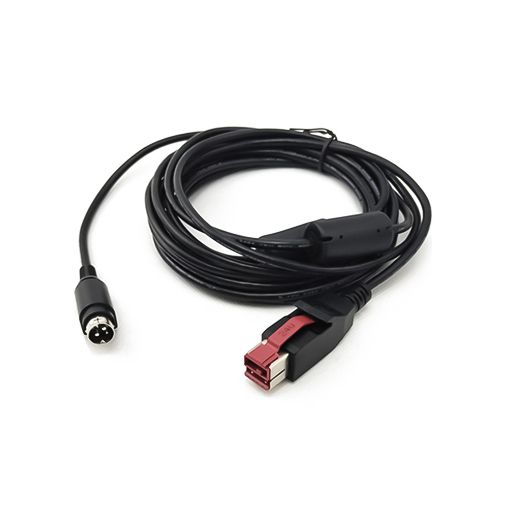 24V 电源 USB 转 DIN 3P 打印机电源线 1.8m