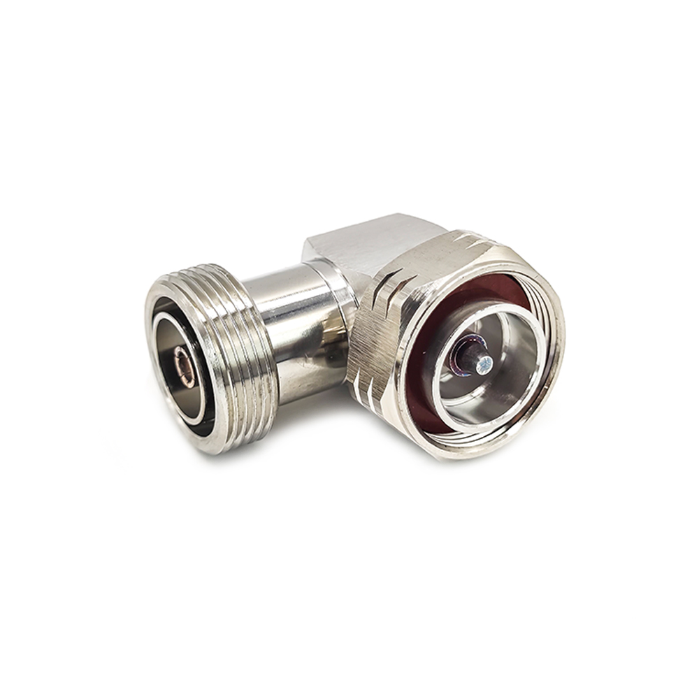 7/16 Jack Female to 7/16 Plug Male Adapter Right Angle