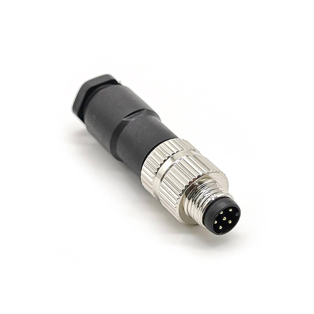 M8-Stecker zur Feldkonfektionierung, 6 Pos. A-Code, ungeschirmt, gerade, lötbar