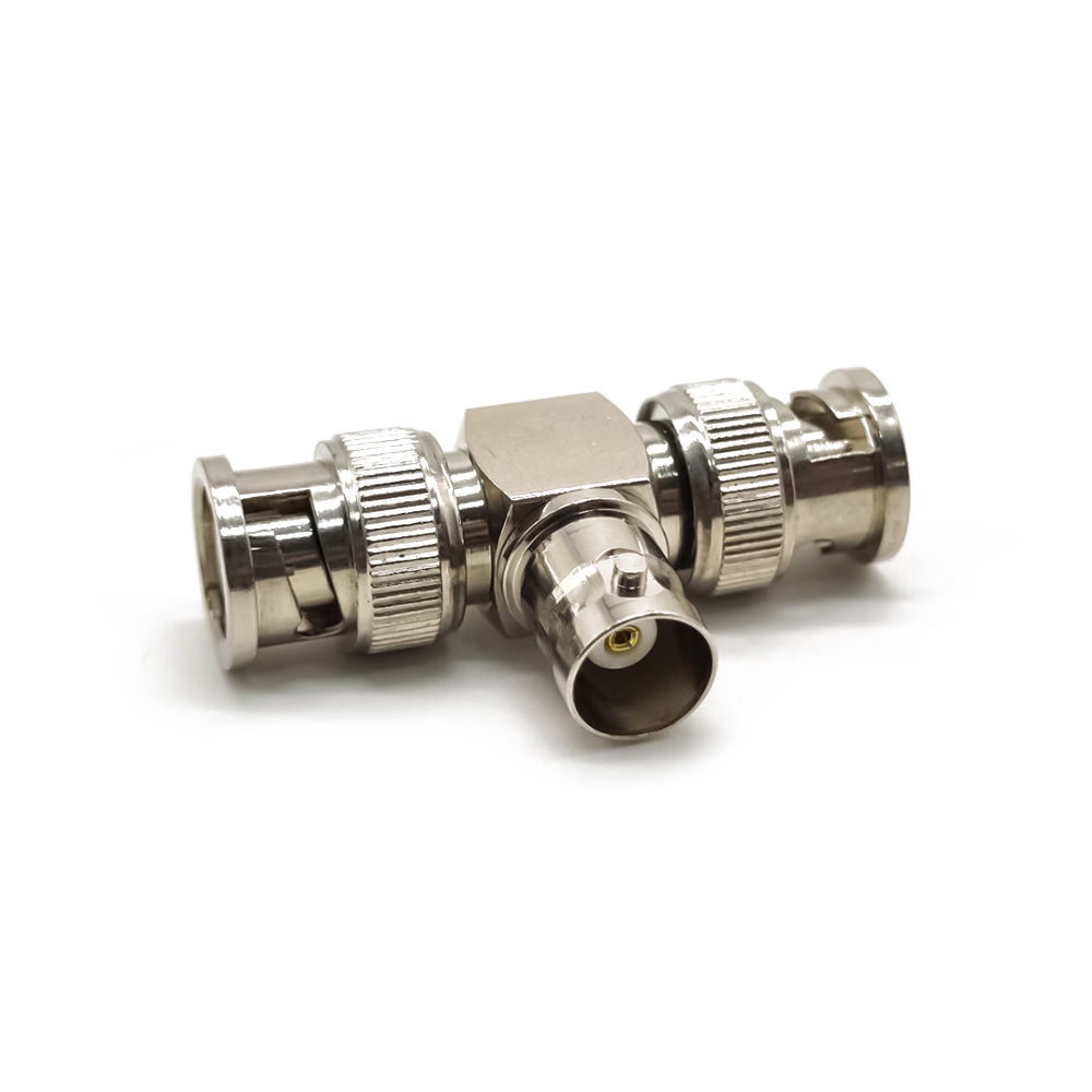 BNC Jack Female to 2 BNC Plug Male Adapter T-Shape