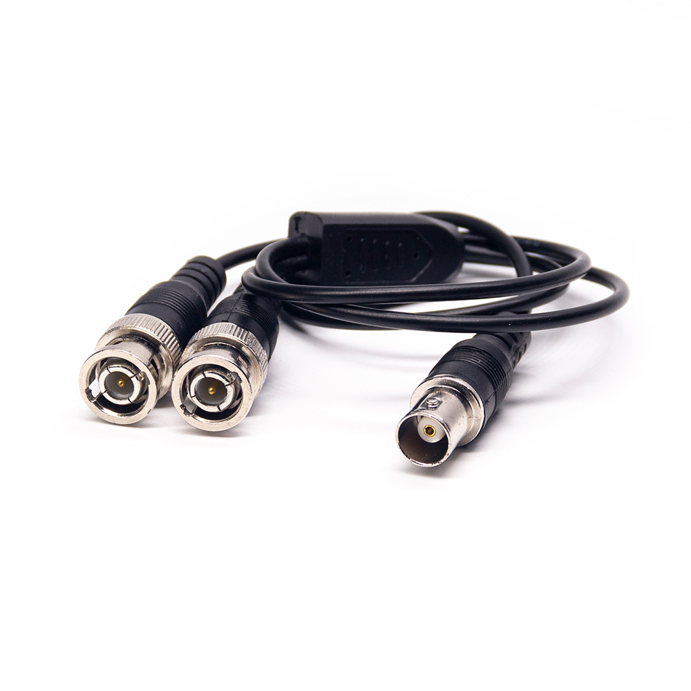 BNC-Buchse auf Dual-BNC-Stecker-Verlängerungskabel mit 30 cm 50 Ohm RG174-Koaxialkabel