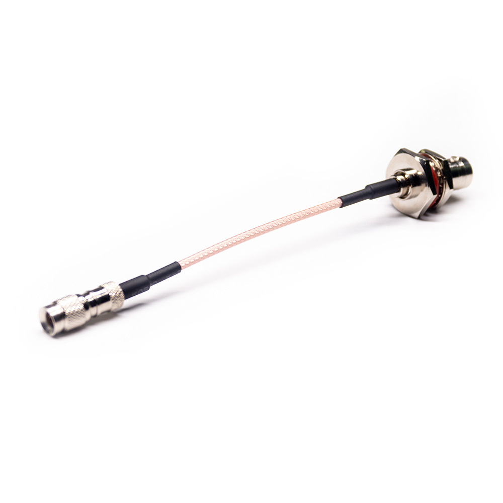BNC Jack Bulkhead Front Side Nut to 1.0/2.3 Plug RF Cable Assembly With 10cm 50 Ohm RG316 Coax
