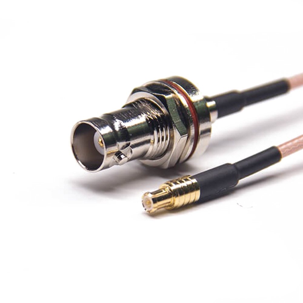 BNC Jack Bulkhead Front Side Nut to MCX Plug RF Cable Assembly With 100cm 50 Ohm RG316 Coax