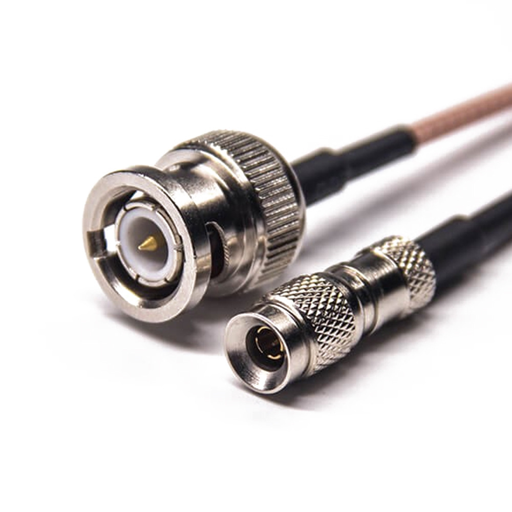 BNC Plug to 1.0/2.3 Plug RF Cable Assembly With 10cm 50 Ohm RG316 Coax