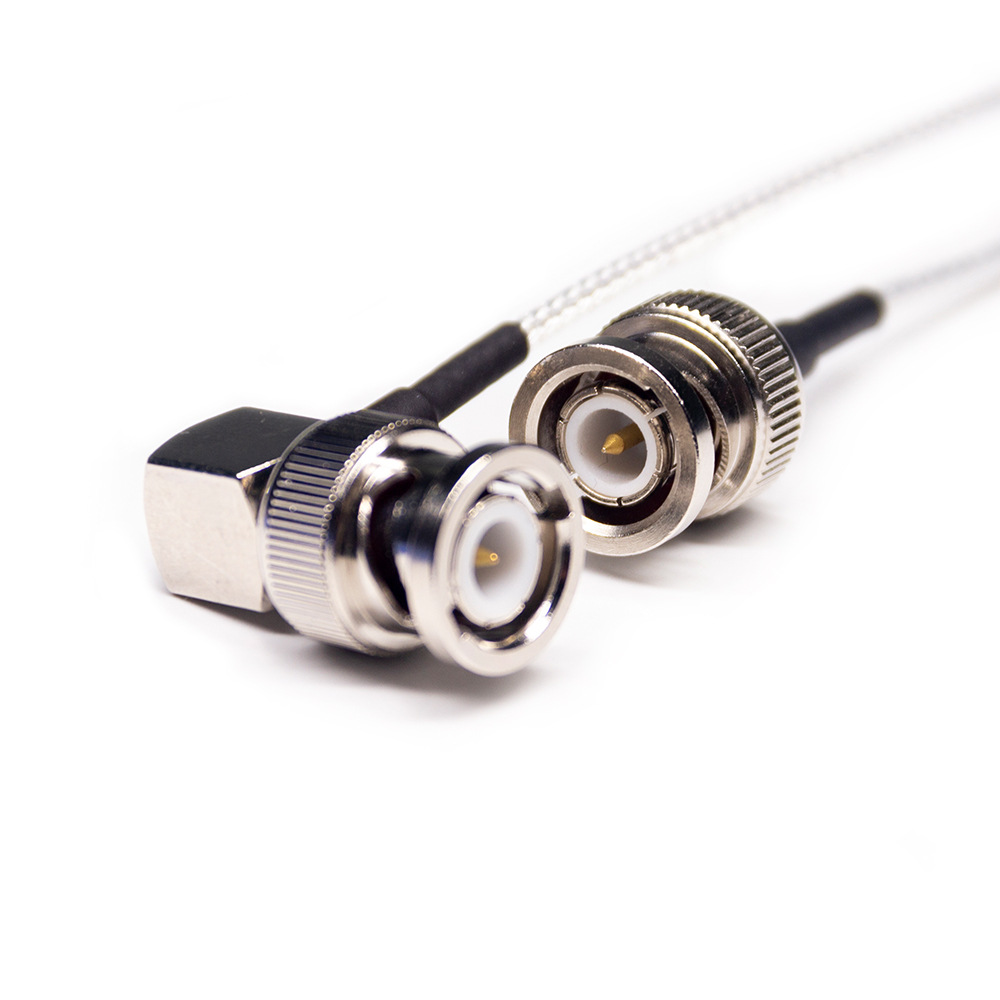 BNC Male to BNC Male Right Angle Cable Assembly, With 30cm 50 Ohm RG316 Coaxial Cable