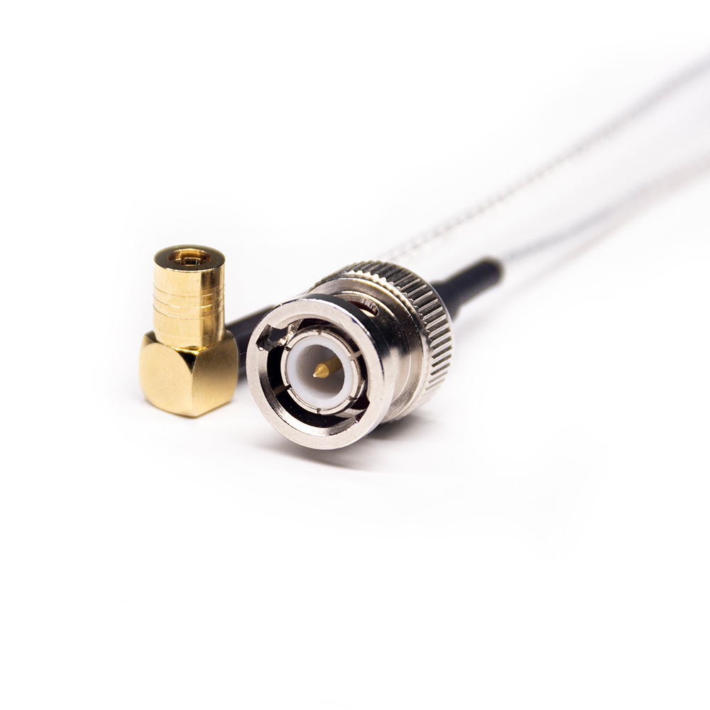 BNC Male to SMB Male Righ Angle Cable Assembly  With 20cm 50 Ohm RG316 Coaxial Cable