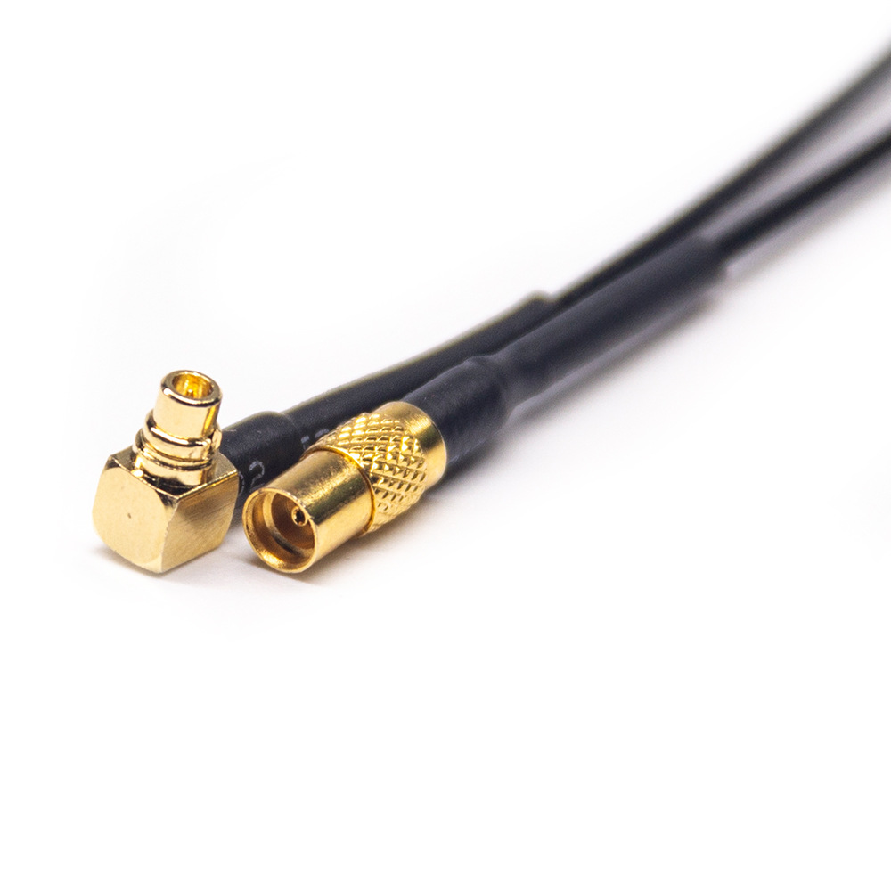 MMCX Male Right Angle to MMCX Femal RF Cable Assembly With 10cm 50Ohm 1.37 Cable