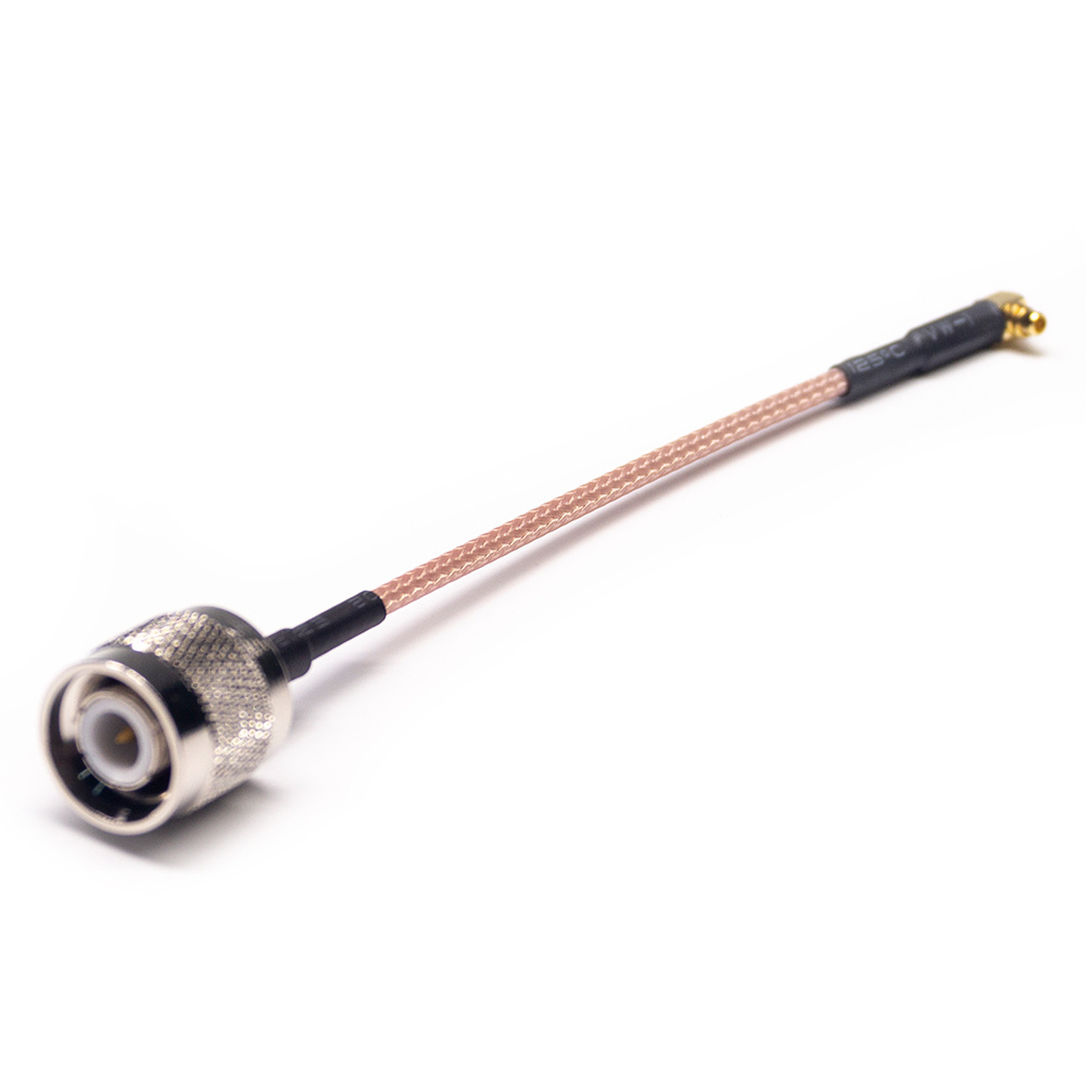 TNC Male to MMCX Male Right Angle RF Cable Assembly With 10cm 50Ohm RG316 Coax