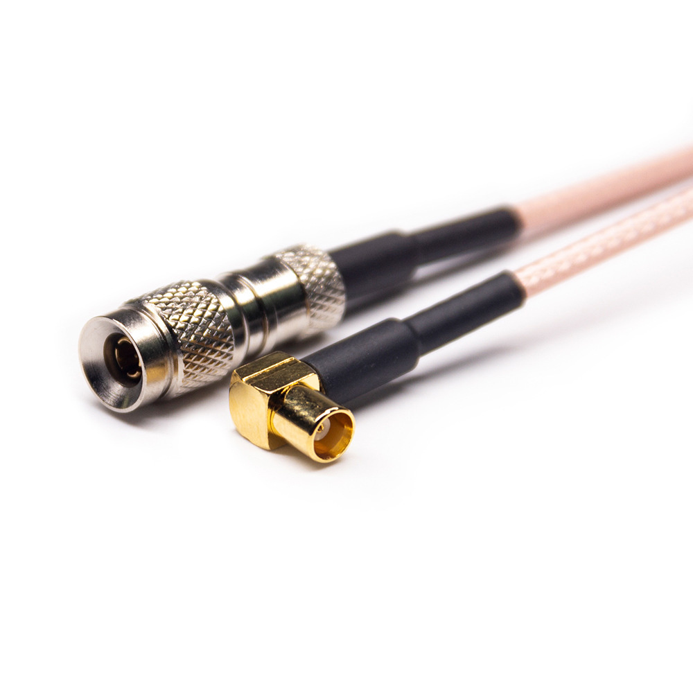 MCX Female Right Angle to 1.0/2.3 Male Cable Assembly With 20cm 50Ohm RG316 Coax
