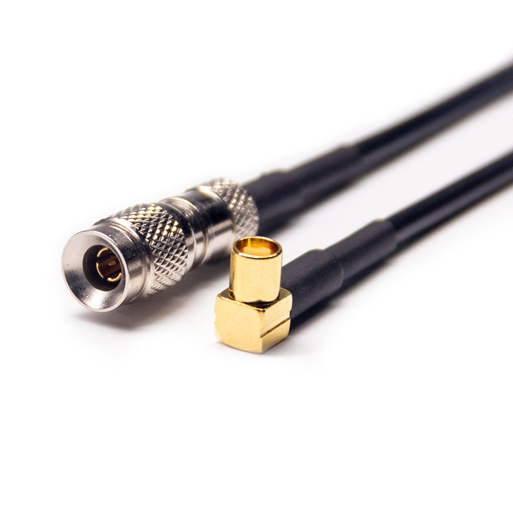 Right Angle MCX Jack to 1.0/2.3 Plug RF Cable Assemblies 10cm RG174 Cable 50ohm