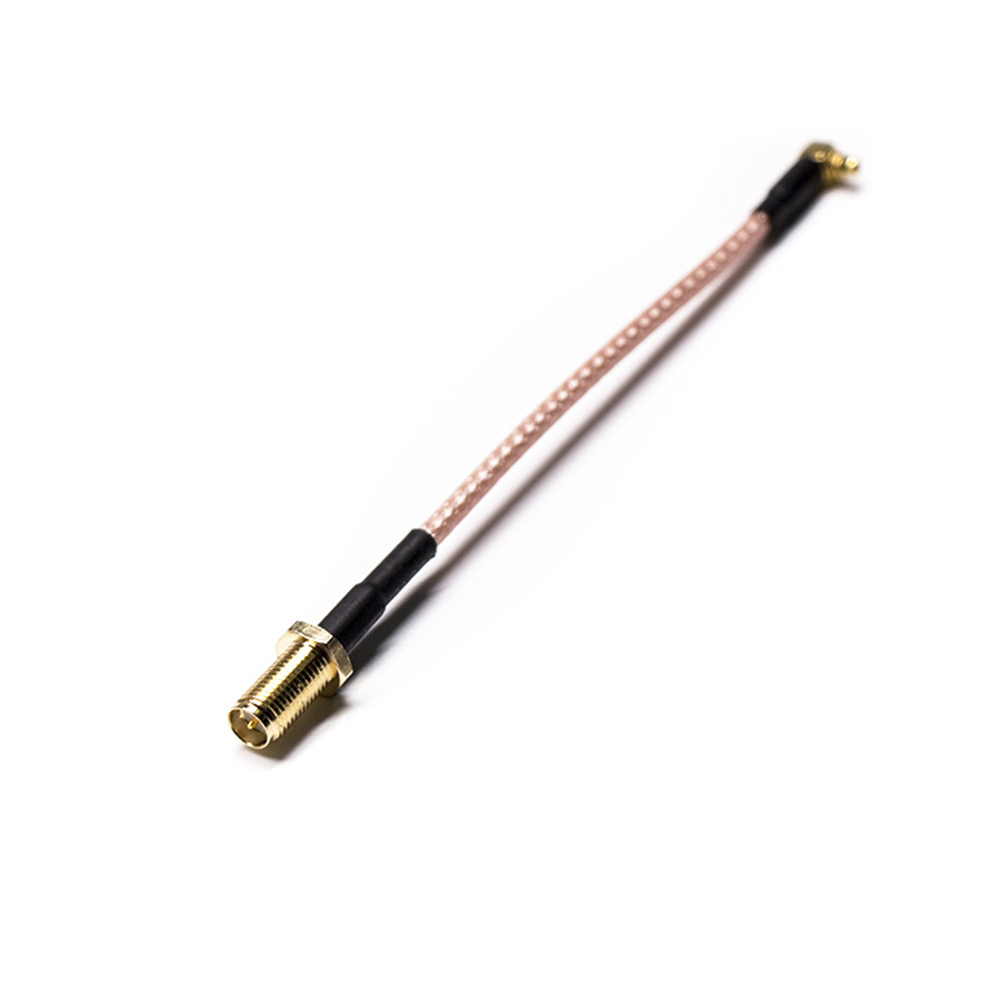RP SMA Jack to Right Angle MMCX Plug RF Cable Assemblies 20cm RG316 Cable 50ohm