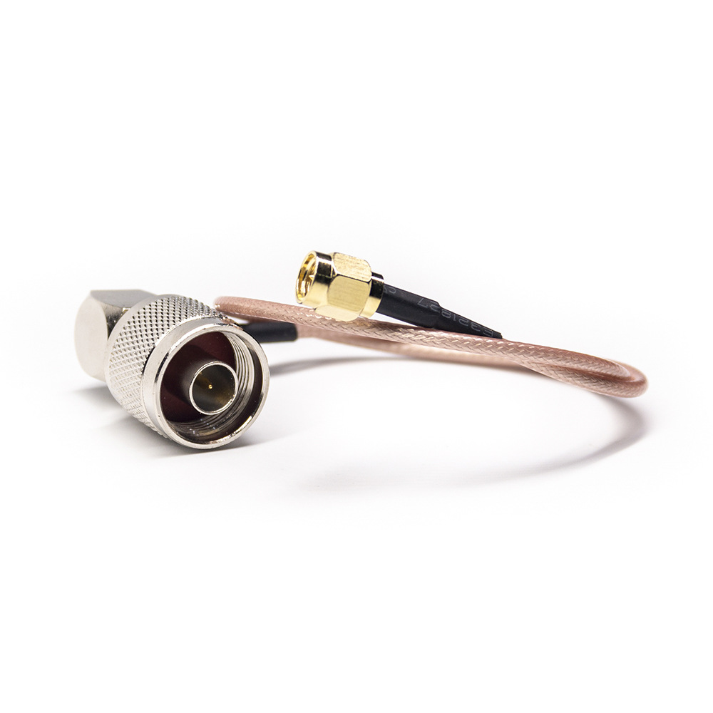 SMA Plug to Right Angle N Plug RF Pigtail Cable 50cm RG316 Cable 50ohm