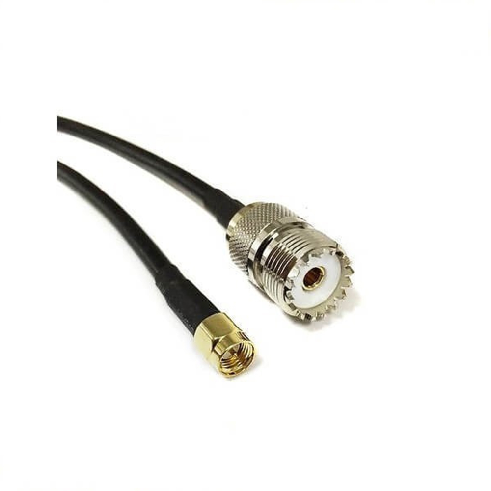 SMA Male to UHF Female Cable Assembly With 100cm 50Ohm LMR200 Cable
