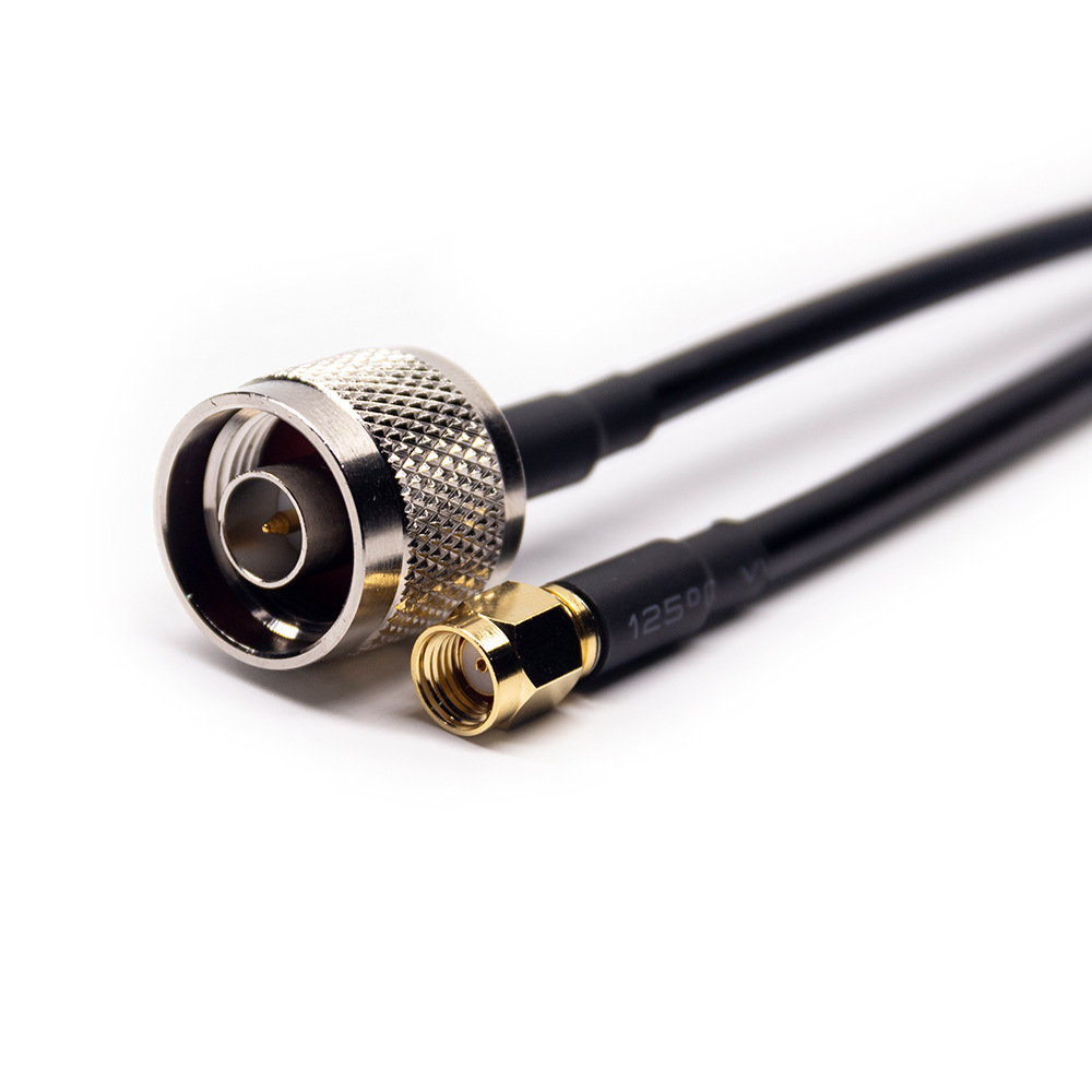 RP SMA Plug to N Plug RF Cable Assemblies 20cm RG58 Cable 50ohm