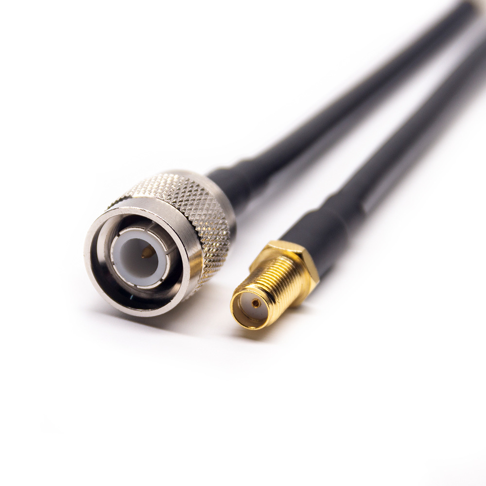 SMA Female to TNC Male RF Cable Assembly With 50cm 50 Ohm RG58 Coax