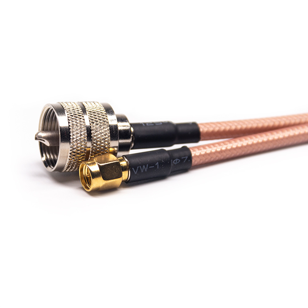 SMA Plug to UHF Plug RF Cable Assemblies 30cm RG142 Cabl e50ohm