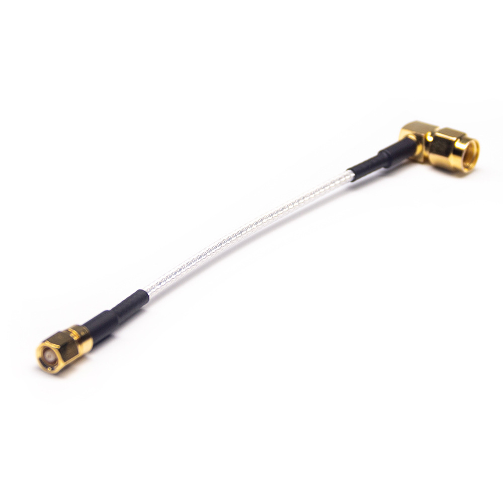 RP SMA オス直角 - SMC メス RF ケーブル アセンブリ (15cm 50 オーム RG316 同軸付き)