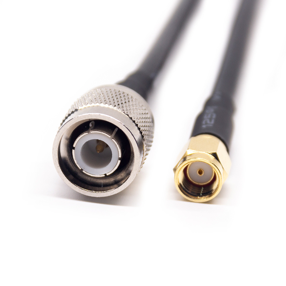 RP SMA Male to TNC Male RF Cable Assembly With 30cm 50 Ohm RG58 Coax