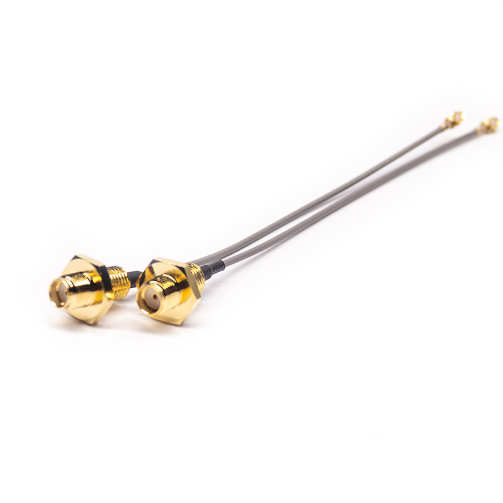 SMA Female Bulkhead to IPEX Female Cable Assembly With 10cm 50Ohm 1.13 Cable