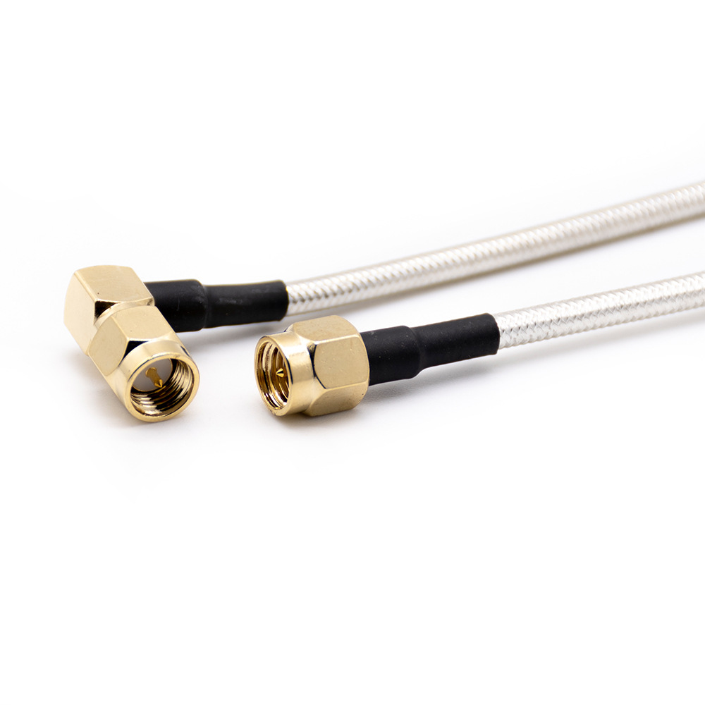 20cm 50Ohm RG405 ケーブル付き SMA オス - SMA オス直角ケーブル アセンブリ