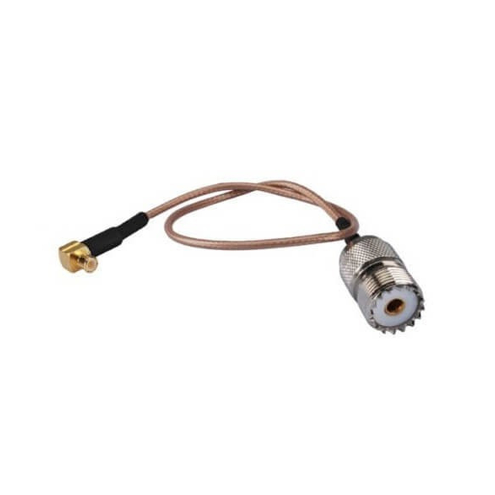 MCX Male Right Angle to UHF Female Cable Assembly With 20cm 50Ohm RG316 Coax