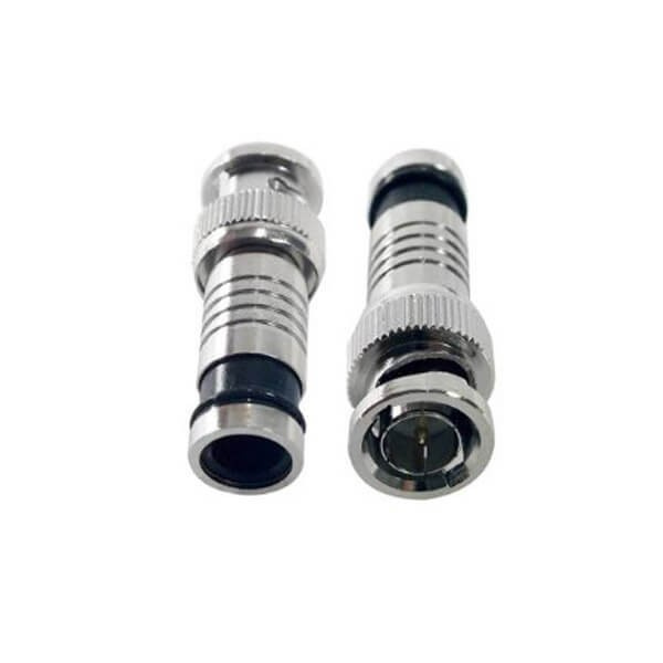 Coaxial Connector BNC Straight Male Connector Compression Type RG6 75 Ohm