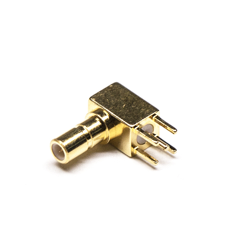 Right Angle SSMB Jack Solder Panel Mount Through Hole 50ohm