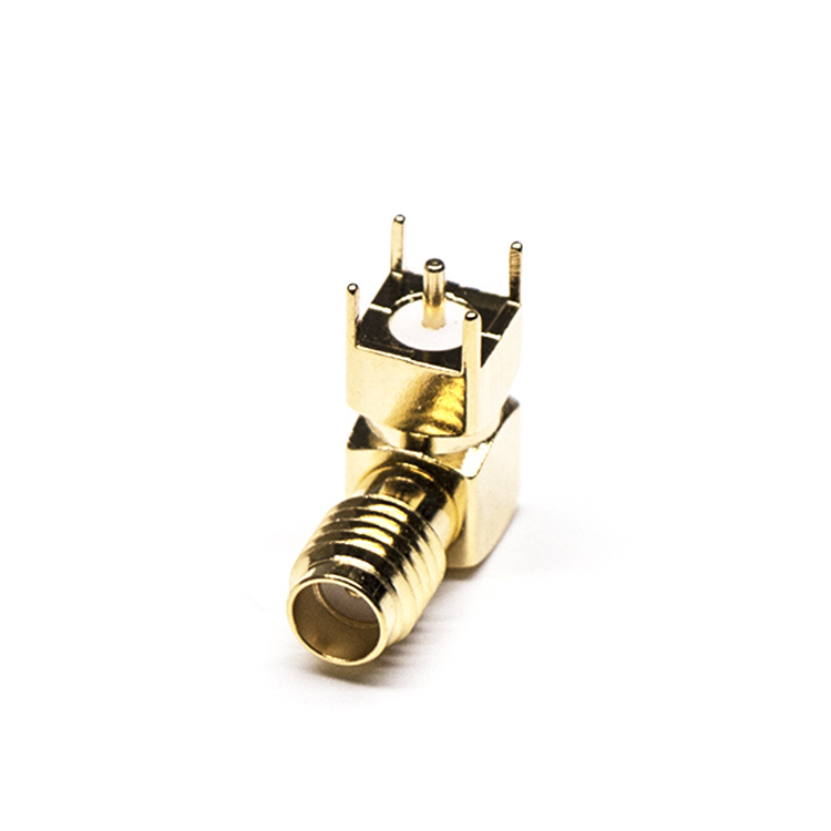 Right Angle SSMA Jack Solder Panel Mount Through Hole 50ohm