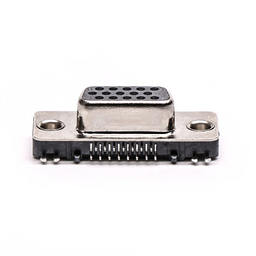 Renhotec D-sub HD15 直角メスコネクタ、PCB マウント、スルーホール、2.29mm ピッチ、ネジロック