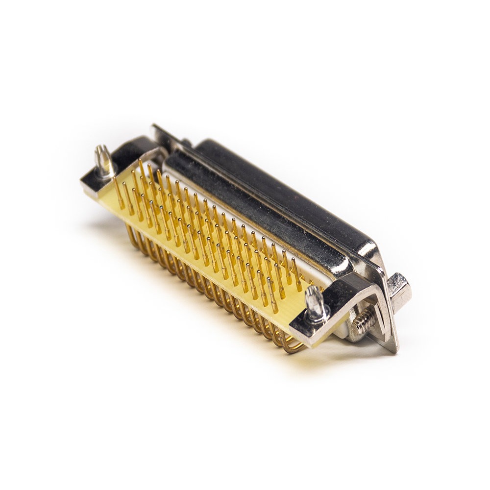 Renhotec DB-50 メス R/A コネクタ PCB 用、スルーホール、機械加工コンタクト、2.77mm ピッチ、スクリューロック