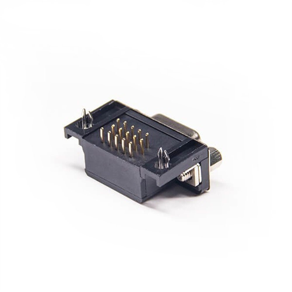 Renhotec D-sub HD15 VGA R/A メスコネクタ、PCB マウント、スルーホール、2.29mm ピッチ、ネジロック