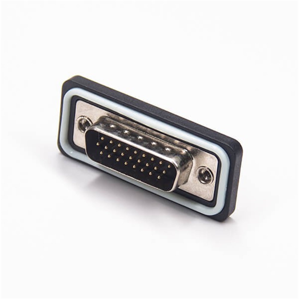 Renhotec 防水 26 ピン D-sub オス高密度コネクタ PCB マウント用、スルーホール、2.29mm ピッチ、IP67