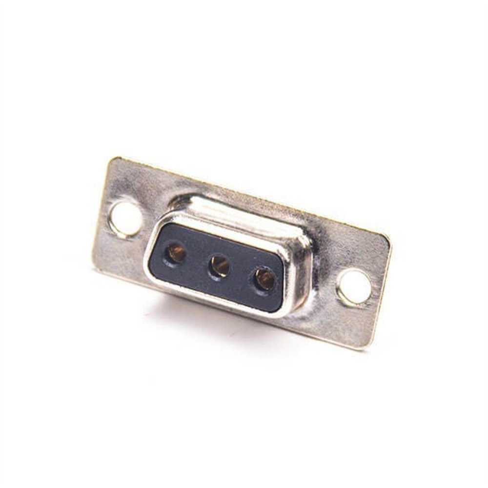 Renhotec 3W3 D-sub 3-Pin موصل أنثى للطاقة للكابل، كوب اللحام، جهات الاتصال الآلية، 20 أمبير