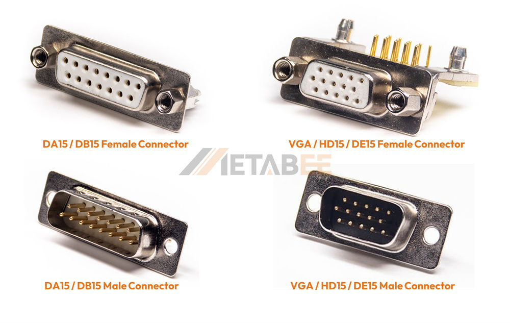 DB15 (DA-15) vs. HD15 (VGA or DE15)