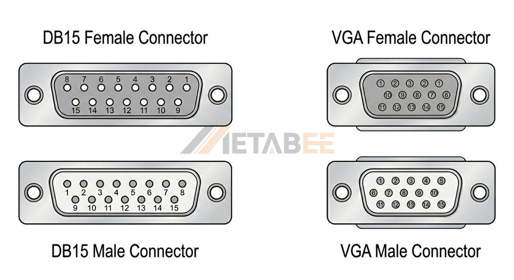 Pin Layout of DB15 Connector-Metabee
