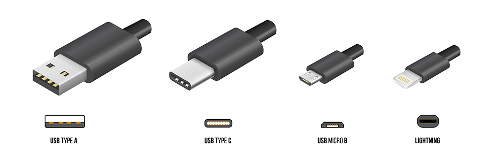 USBtypeA-USBtypeC-microUSB-lighting
